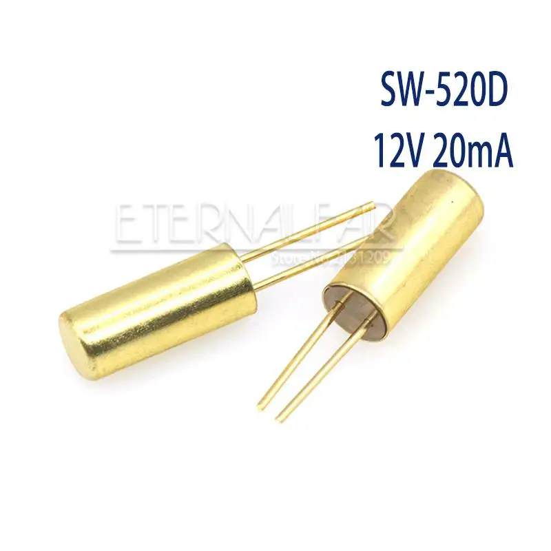 SW-520D Gold SW-200D-420-520D SW-18010P-18015P-18020P-58010P 12V высоковибрационный переключатель наклона шарика двойные бусины пружинный датчик угла переключатели - Цвет: SW-520D Gold