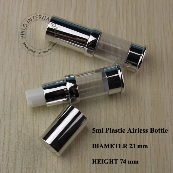 5 мл яркий серебристый Эмульсия безвоздушного вакуумный бутылка лосьон насоса