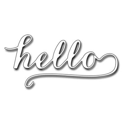 Хорошее слово "hello" металлические трафареты для пресс-формы DIY Скрапбукинг Альбом Бумажные карточки Craft декоративное тиснение вырубной