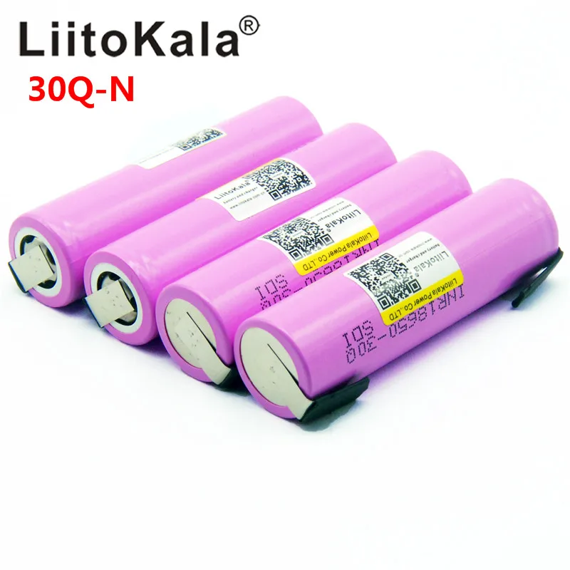LiitoKala 18650 inr18650-30q INR18650 30Q-N 3000mAh lithium Rechargeable battery | Электроника