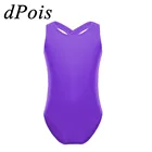 Детский профессиональный гимнастический боди для девочек, кружевной боди для балерины, костюм для современных танцев, трико для балета и танцев