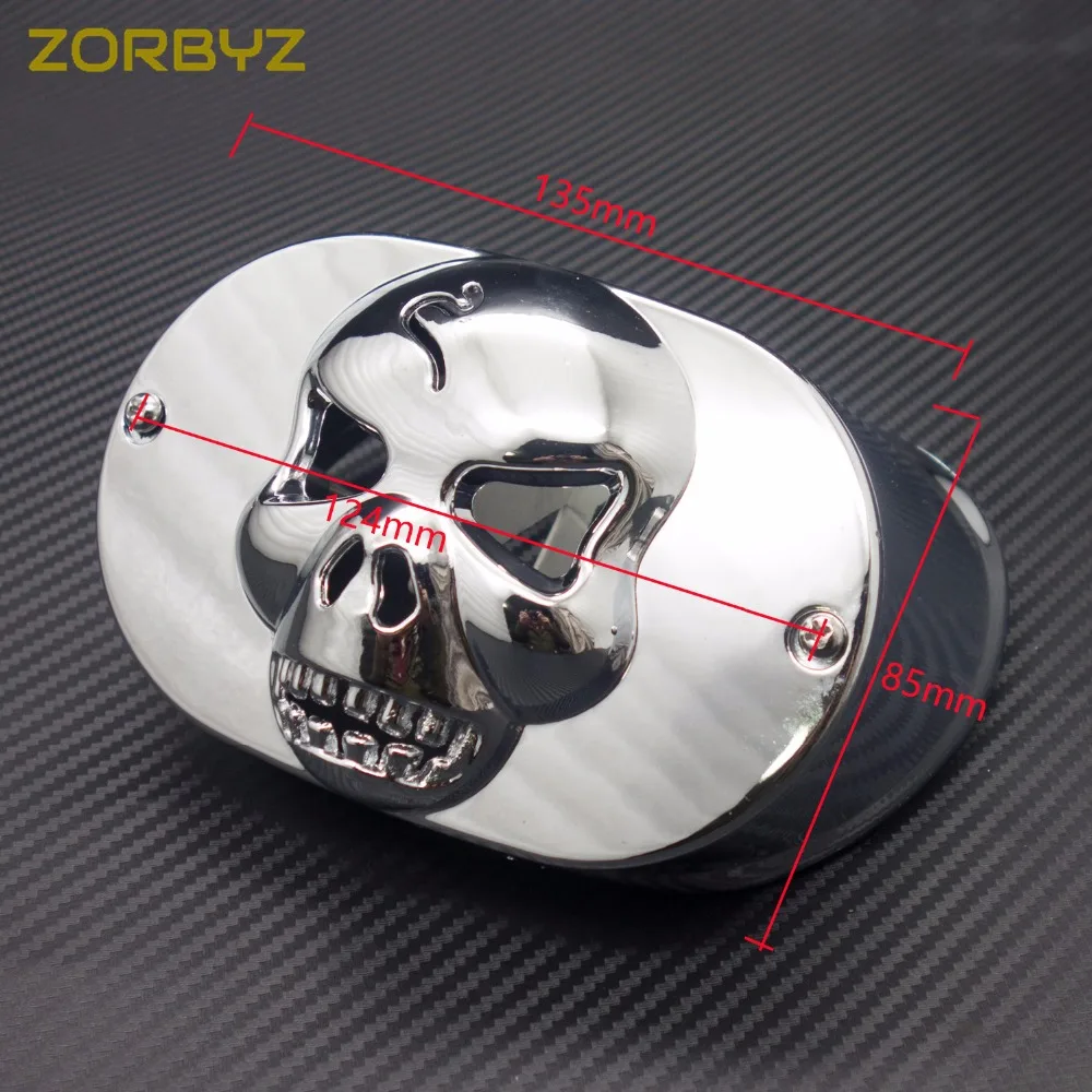 ZORBYZ Хром Череп пластиковый тормозной задний фонарь воротник для Harley Touring FLHRC FLHTC