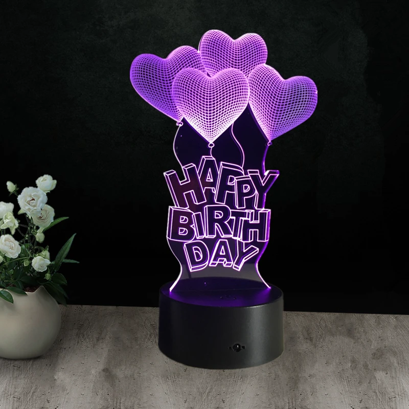 Подарок на день Святого Валентина подарок матери 3d лампа светодиодный ночник 7