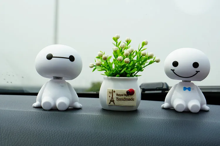 Bobblehead Baymax фигурка автомобиля тире украшения милые качающиеся головы игрушки для автомобиля автомобиль Декор для автомобильной приборной панели воздушный шар интерьер