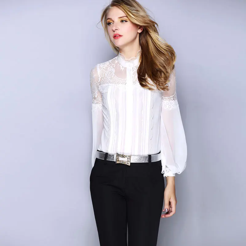 white silk chiffon blouse 5xl shirts casual bohemian women's blouses and tops ladies summer haut 2019 fashion top lace trim slim