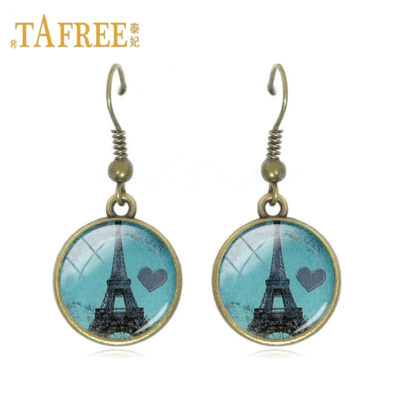 Элегантные женские серьги TAFREE красивые ландшафты Эйфелева башня очаровательные
