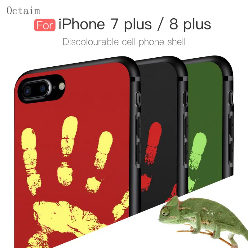 Цветной чехол для Apple iPhone X XS 7 8 Plus мягкий термочувствительный 6S 6 |