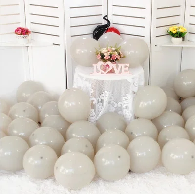 Macaron light gray 5 шт. матовый розовый латексный воздушные шары 10 дюймов 2,2 г баллоны с гелием надувные свадебные украшения Воздушные шары товары для дня рождения - Цвет: Macaron light gray