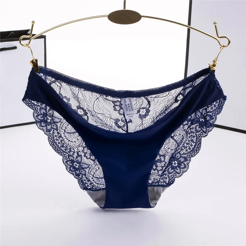 Сексуальные женские кружевные ультратонкие бесшовные трусики прозрачные нижнее