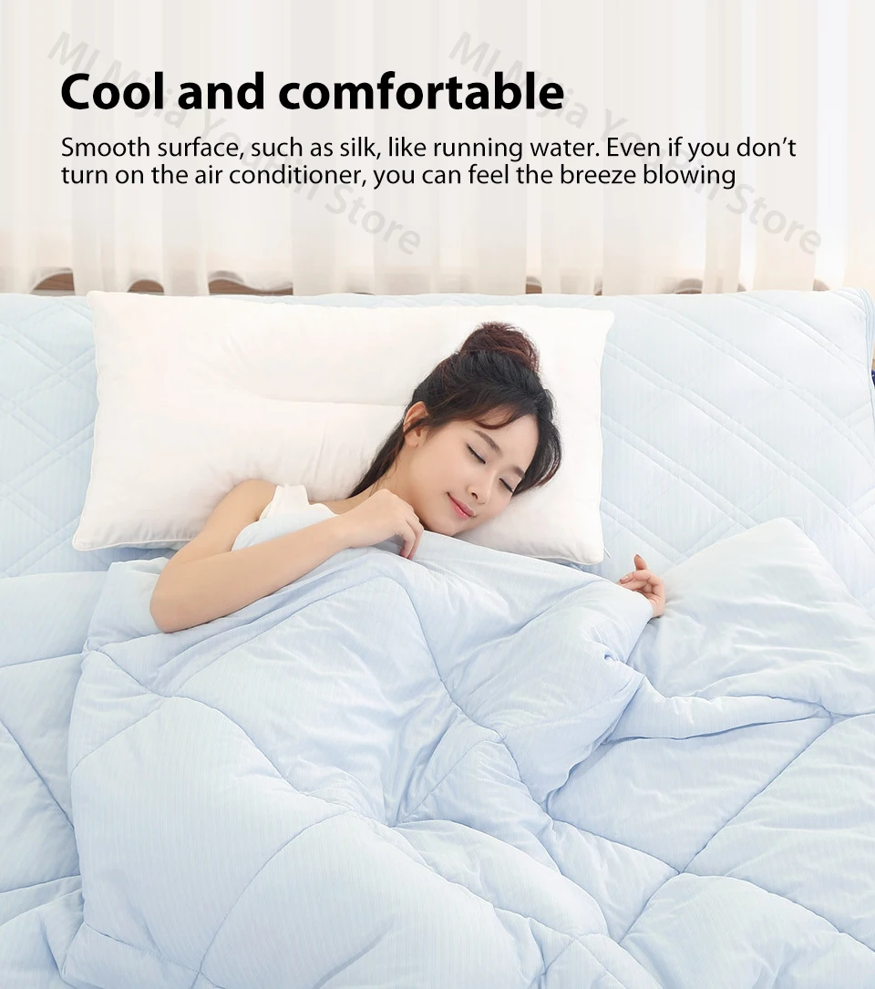 Original Xiaomi 8H antibacterial Cool feeling thin quilt Breathable Dry bacteriostatic Bedding Quilt for adult child Summer home
