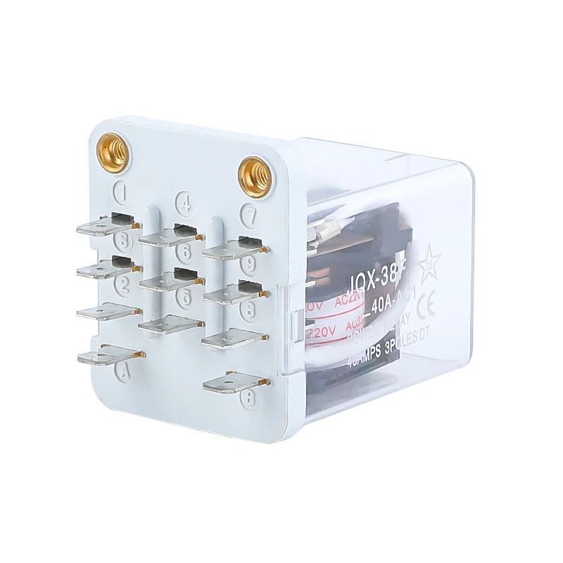 JQX-38F 3Z 3PDT электромагнитные реле 40A AC 220 V 110 V DC 24 V 12 V 11 Pin-код Медь катушки реле на высокую мощность переключатель 3NO 3NC