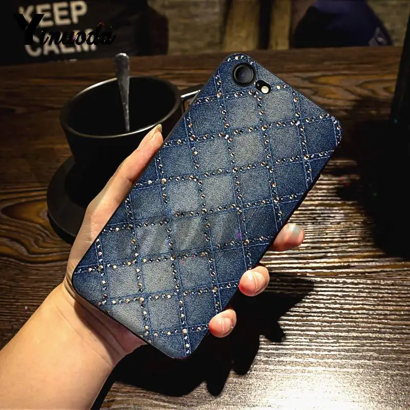 

Yinuoda Jeans Textile Blue Cloth Luxury High-end Phone Case for iPhone X 6 7 6s 7plus 8 8Plus XS XR 5C SE11 11pro 11promax