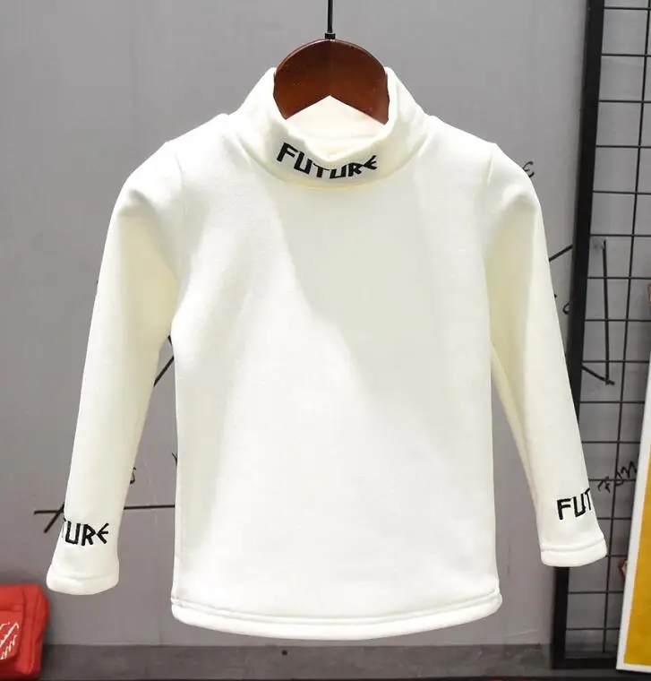 plush T-shirt Зимняя детская одежда джинсовая куртка для маленьких мальчиков+ плюшевая футболка+ плисовые джинсы спортивный костюм из 3 предметов комплект одежды для маленьких мальчиков, одежда для детей - Цвет: plush T-shirt