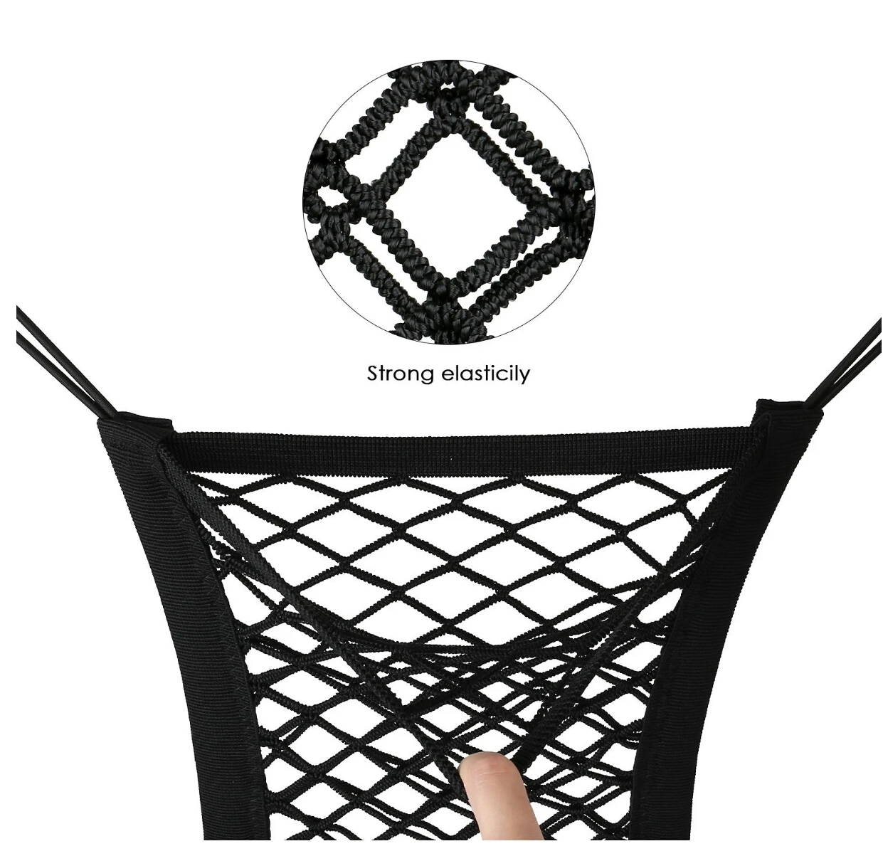 Car Organizer Seat Back Storage Elastic Mesh Net Bag For Jeep Renegade Wrangler JK Grand Cherokee Compass Patriot Liberty | Автомобили и
