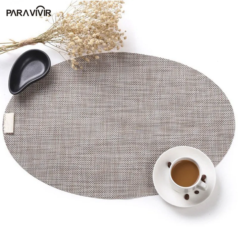 45X30 см овальные подушечки и коврики Нескользящая изоляция обеденный стол Европа