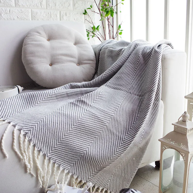 Battilo шеврон одеяло в елочку двустороннее с кисточками для дивана и 59x51 дюймов|blanket