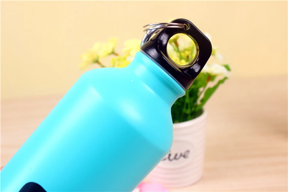 500 ML Cute Kids Drink Bottle Portable Stainless Steel Water Bottles Bpa Free For Kids Outdoor Travel With Hook Lid Sport Bottle