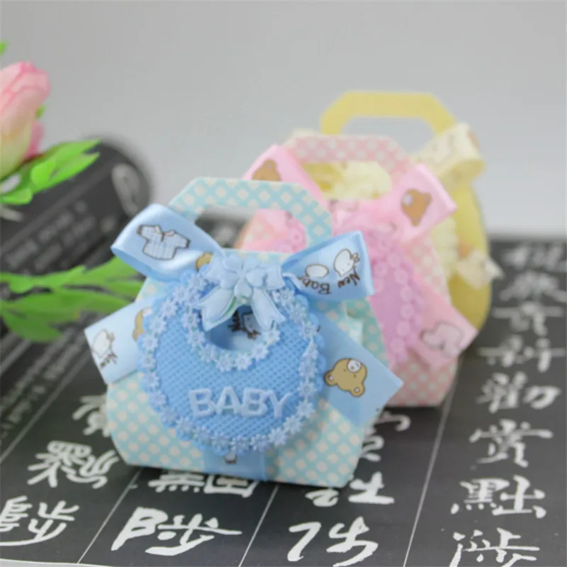 60 шт. медведь Форма DIY Бумага свадебный подарок на крестины Baby Shower вечерние пользу