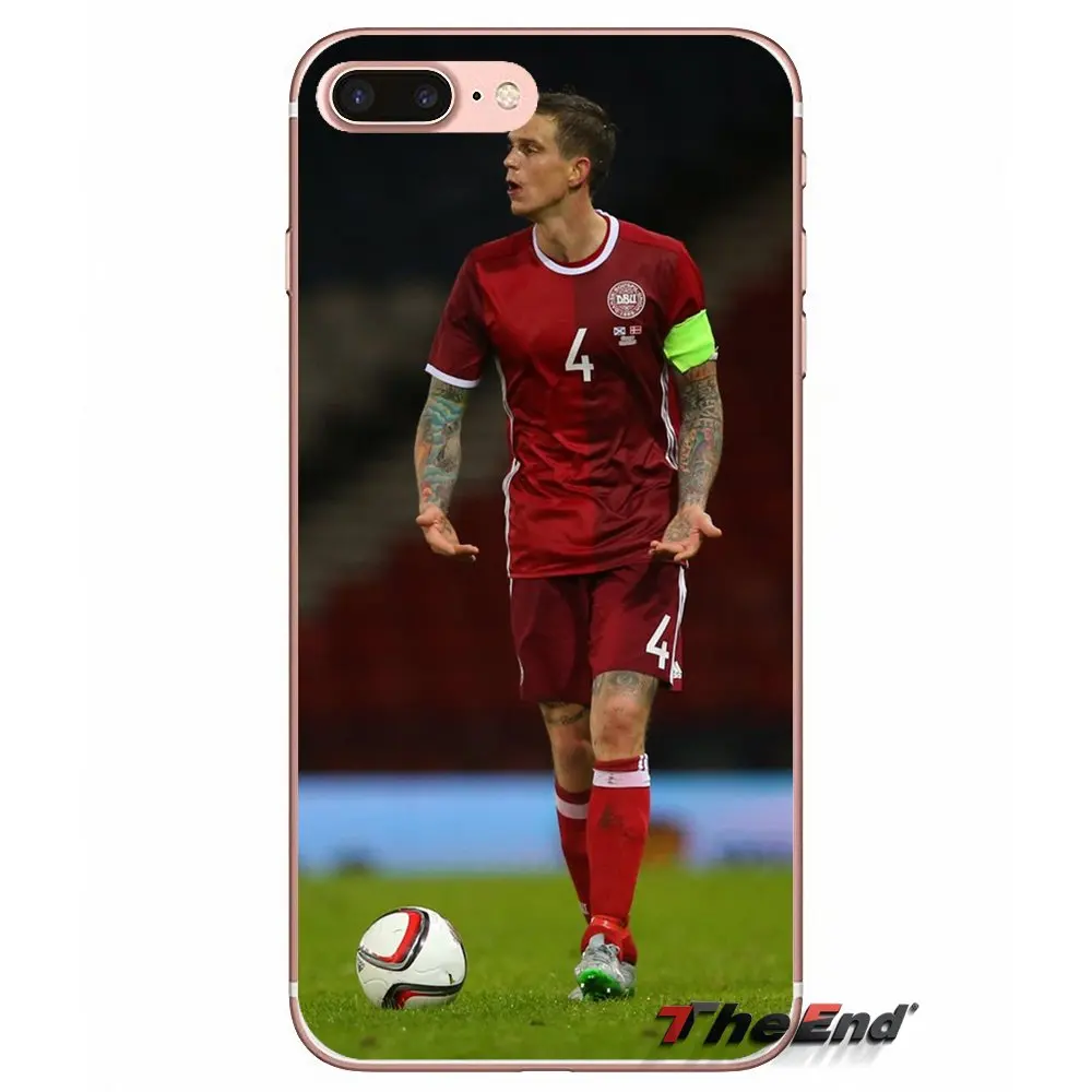 Силиконовые чехлы Дания футбольный плеер для iPhone X 4 4S 5 5S 5C SE 6 6S 7 8 Plus Samsung Galaxy J1 J3 J5 J7