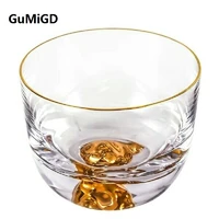 japanese glass handmade heat resistant transparent crystal tibet gold cup master cup mt fuji cup tea cup