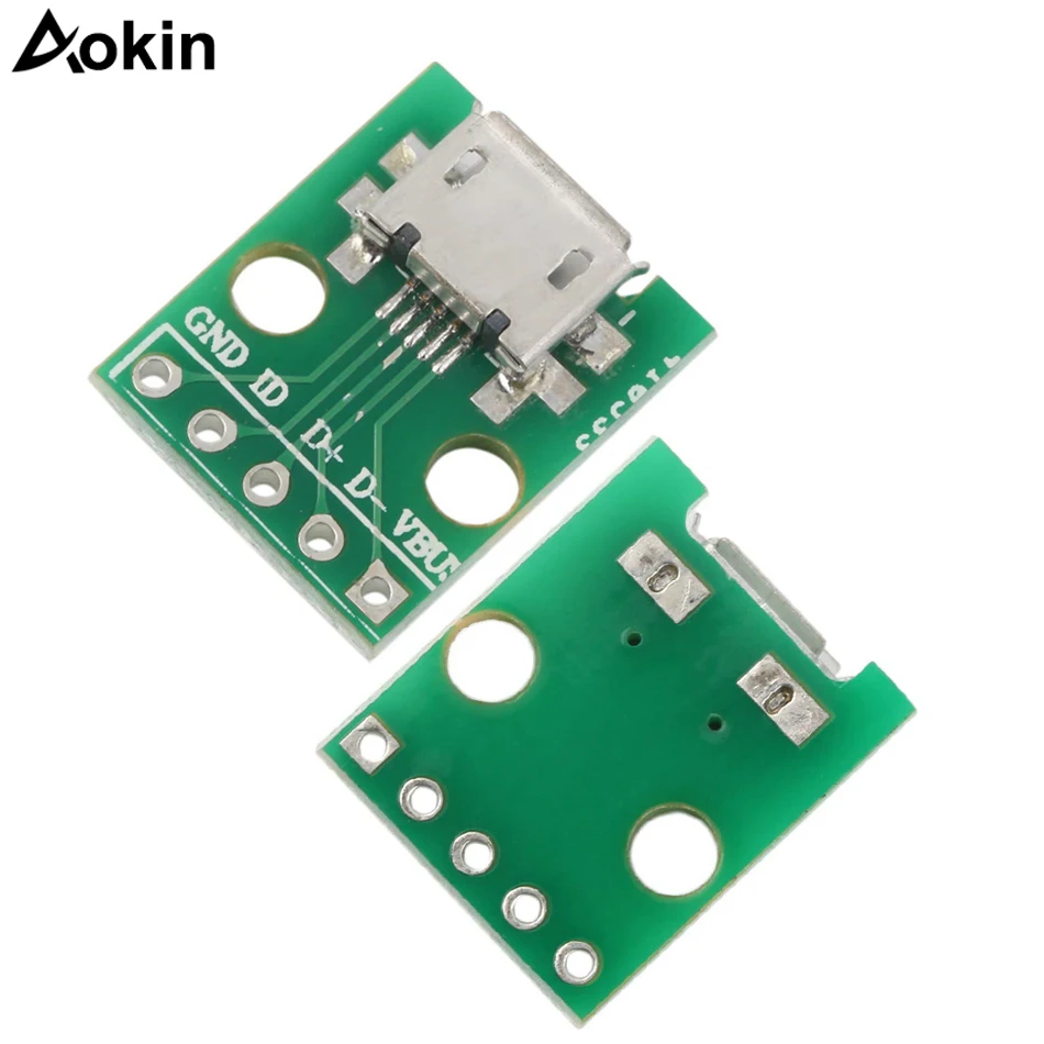 20 шт. микро USB адаптер Dip 5 контактный Тип B гнездовой разъем PCB преобразователь