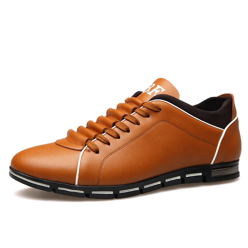 New PU Leather Men Casual Shoes 2018 Spring Autumn Fashion For Male Footwear Plus Size 45 46 47 48 HX178 | Обувь