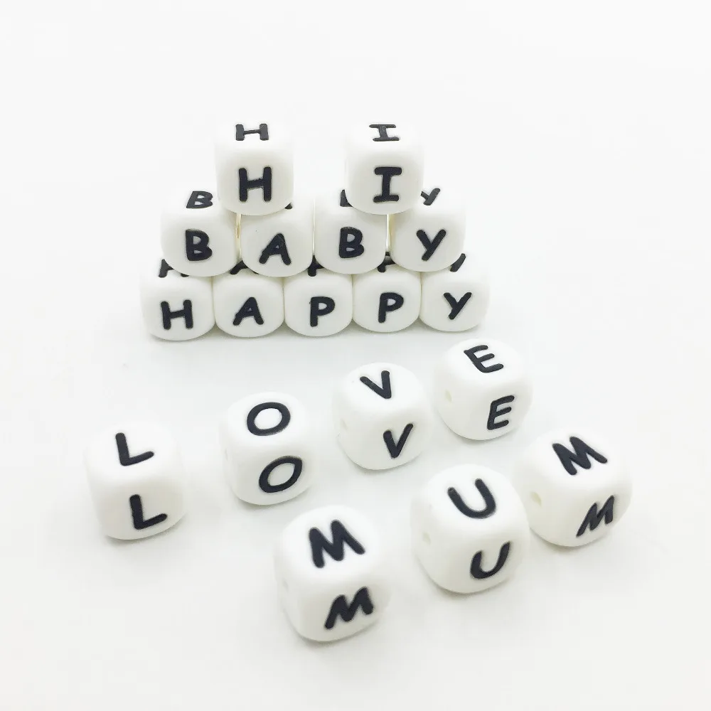 40 шт. алфавитные буквы из пищевого силикона 26 букв без бисфенола|food grade silicone beads|silicone beadsbeads teething |