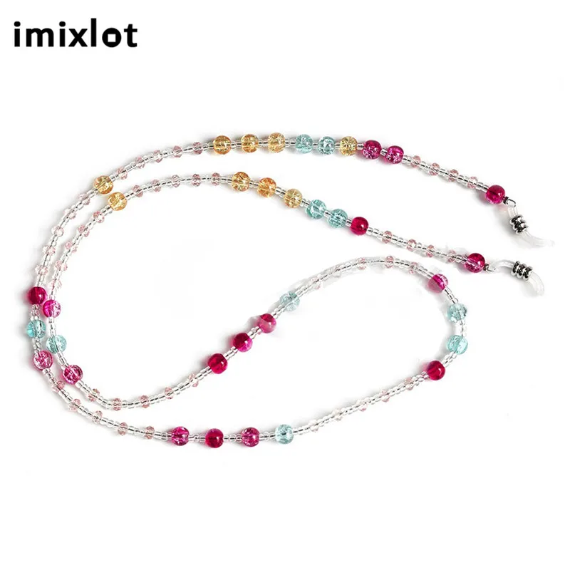IMIXLOT 70 см красочные бисерные очки солнцезащитные очки для очков с бусинами ремешок на цепочке держатель шнура шейный ремешок аксессуары для очков