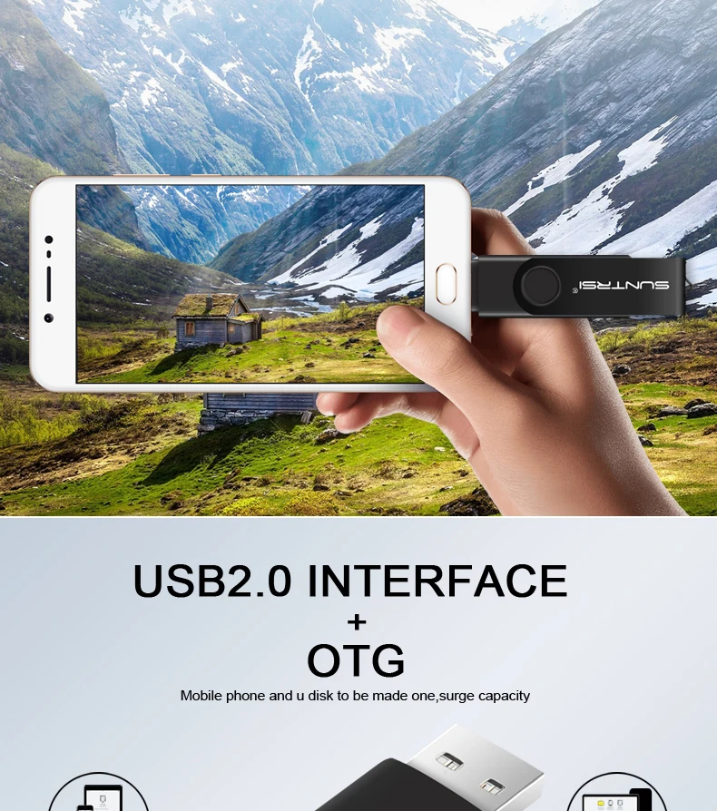 Suntrsi OTG USB флеш-накопитель 128 Гб Тип C ручка-накопитель многофункциональная usb флешка 64 Гб флэш-диск металлический 16 Гб для смартфона/планшета/ПК