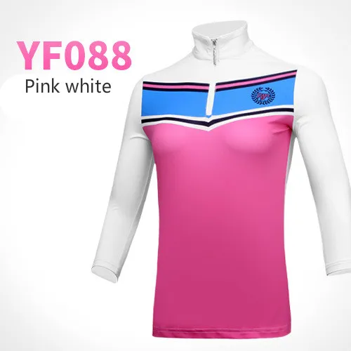 2018 PGM одежда для гольфа женские рубашки летние дышащие эластичные стройнящие 7