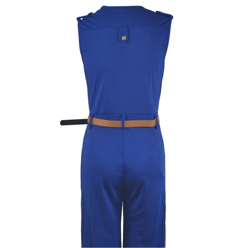 Летние женские широкие брюки с v образным вырезом комбинезоны сплошной цвет