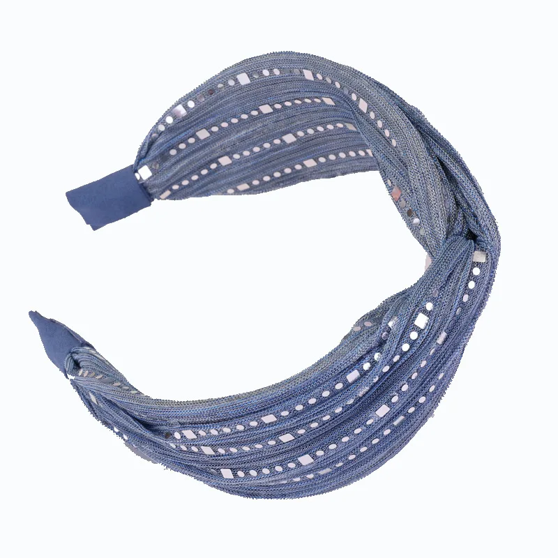 Новинка 2019 г. Южнокорейский яркий Шелковый вязаный тканевый обруч для волос