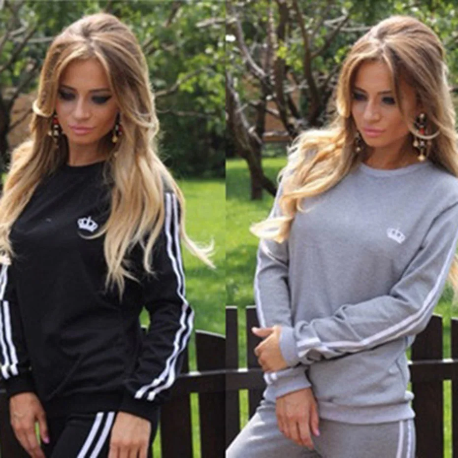 2018 новые женские спортивные костюмы с длинным рукавом Спортивная одежда Женская