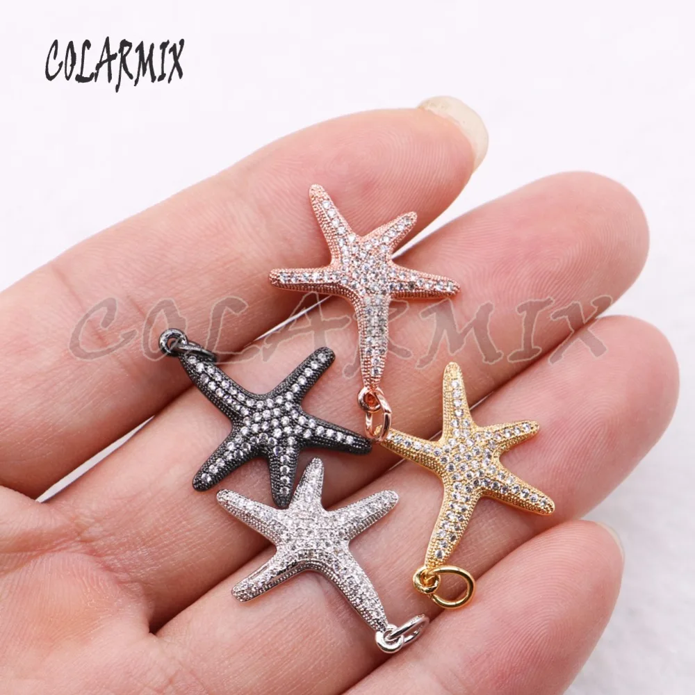 10 шт. подвески в виде морской звезды Очаровательные бусы для ожерелья браслетов