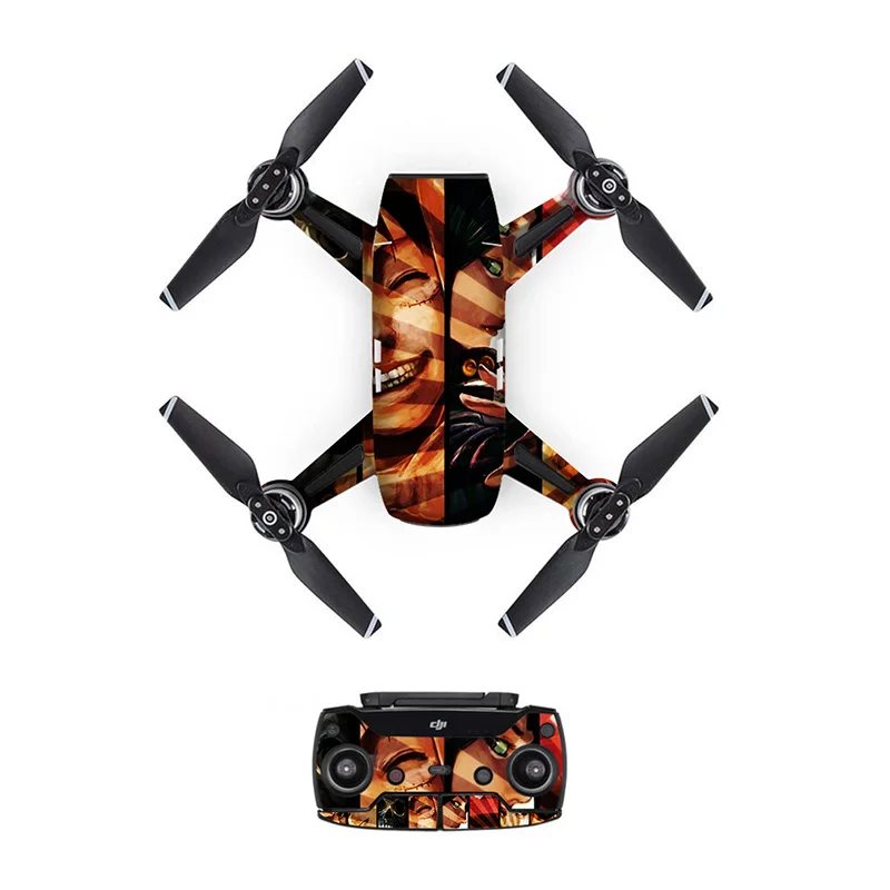 ПВХ наклейка из углеродного волокна для DJI Spark наклейки защитная кожа Наклейка s для дрона корпус пульта дистанционного управления и 3 батареи - Цвет: 138