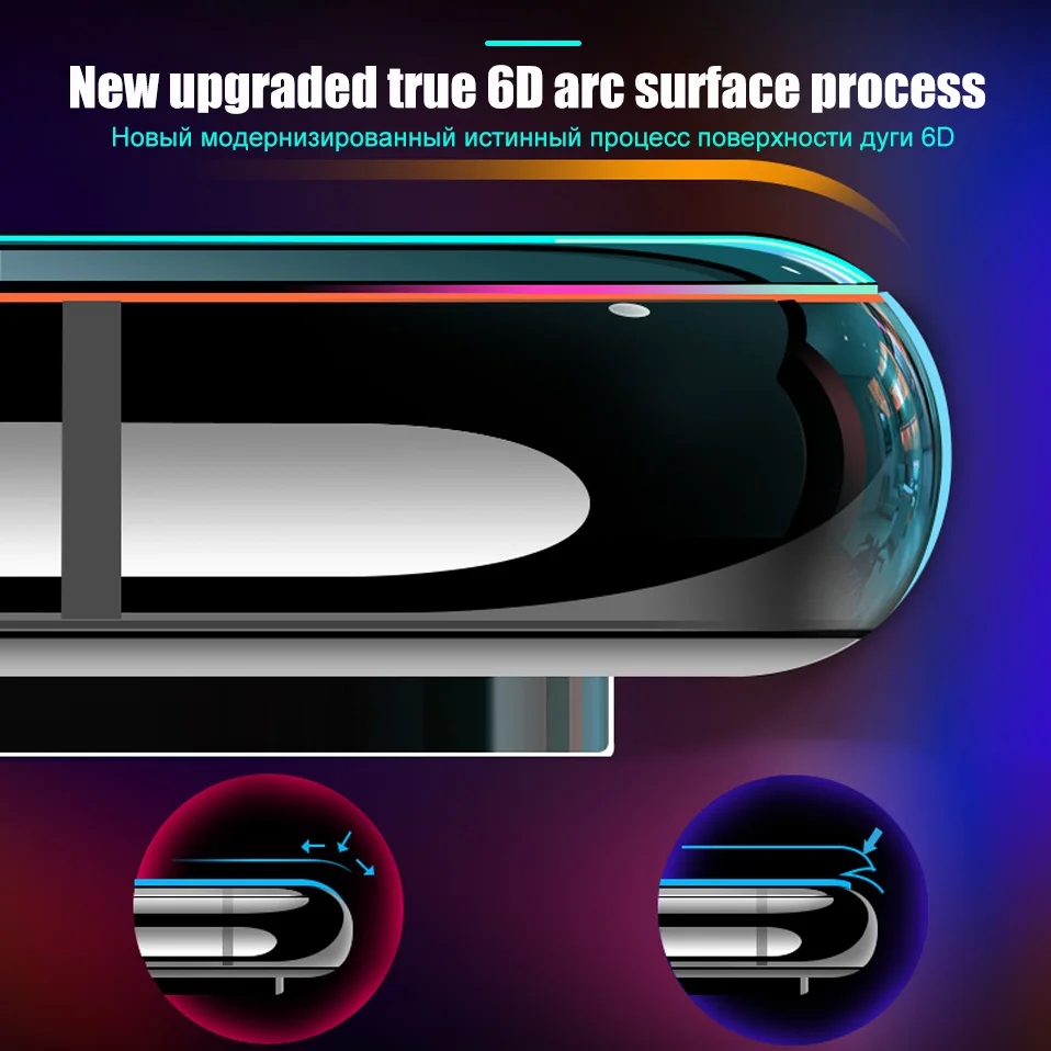 6D закаленное стекло для Samsung Galaxy A50 A30 A40 полное покрытие Защита экрана M20 M30 A20 A60 A80 A7