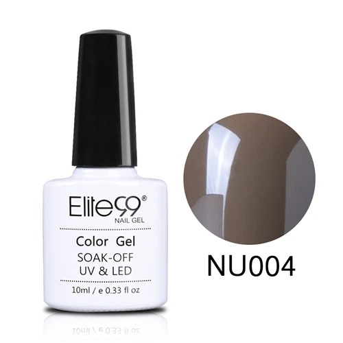 NU004 Elite99 10 мл телесного цвета лак для ногтей замочить от лаковое гелевое покрытие для ногтей вылечивается с УФ светодиодный лампой длинный прочный ноготь Художественное покрытие для маникюра - Цвет: NU004