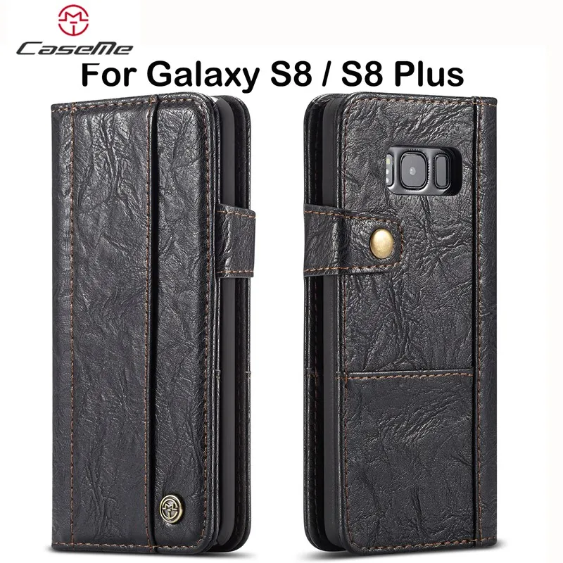 Чехол-Бумажник Флип Бизнес Стиль крышка для Samsung Galaxy S8 Plus кожаный чехол 360 защиты