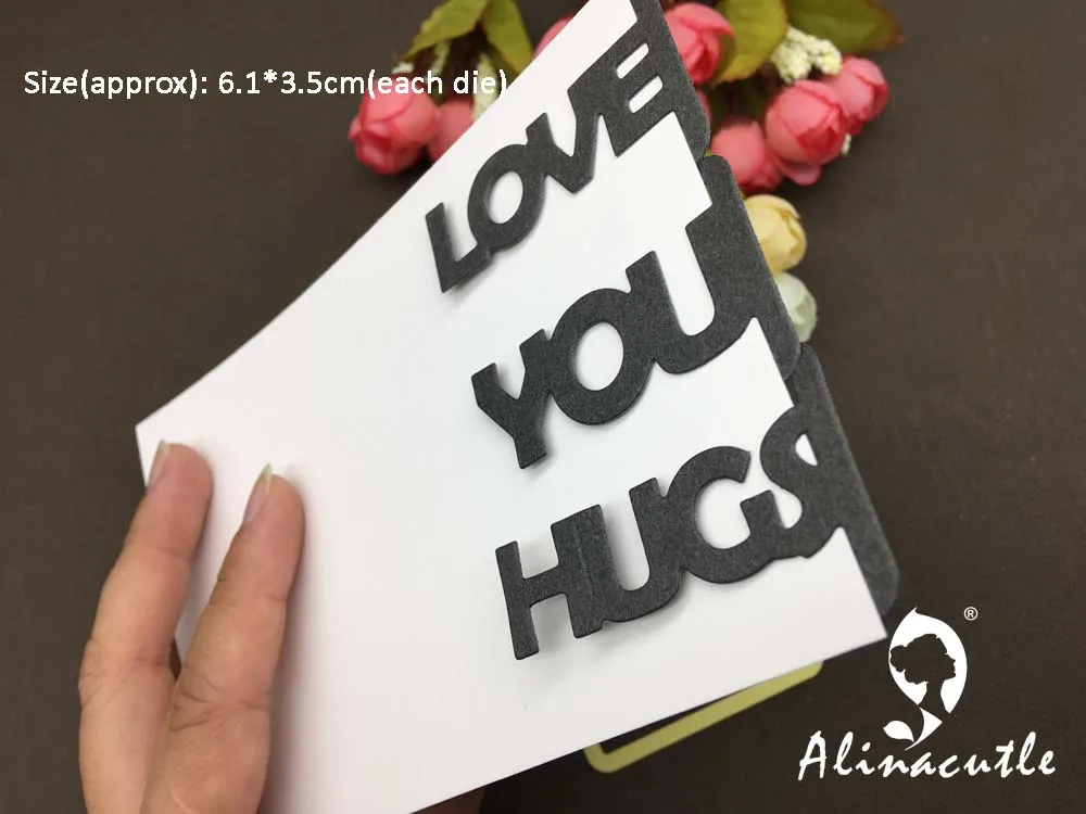 Металлические Вырубные штампы alinacraft love you hugs закладки-бирки для скрапбукинга