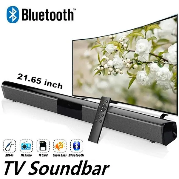 

2021 New Wireless Bluetooth Soundbar Stereo Speaker Home Theater TV Strong Bass Sound Bar Subwoofer with Remote Control
