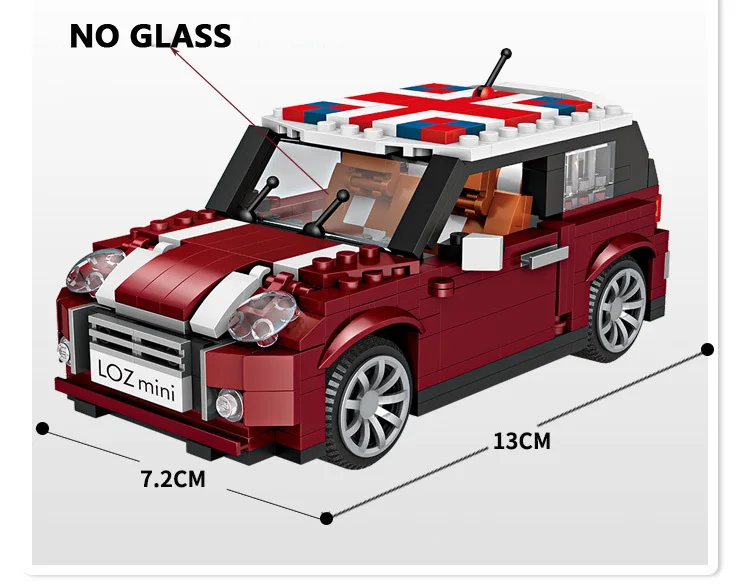 Забавные 1:24 Масштаб марка автомобиля mini блок cooper Модель Строительный кирпич Обучающие assemblage игрушки коллекции для детей Подарки