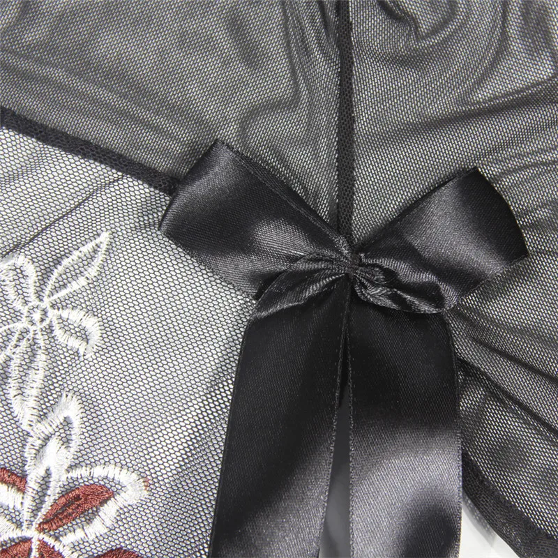 Сексуальное эротическое нижнее белье с глубоким V-образным вырезом и вышивкой