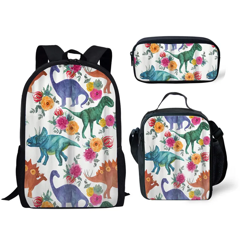 P6206CGK FORUDESIGNS динозавр рюкзак для школы дети мультфильм Тиранозавр Рекс, динозавры Школьные сумки Дети 3 шт./компл. школьный мальчики Bolsa - Цвет: P6206CGK