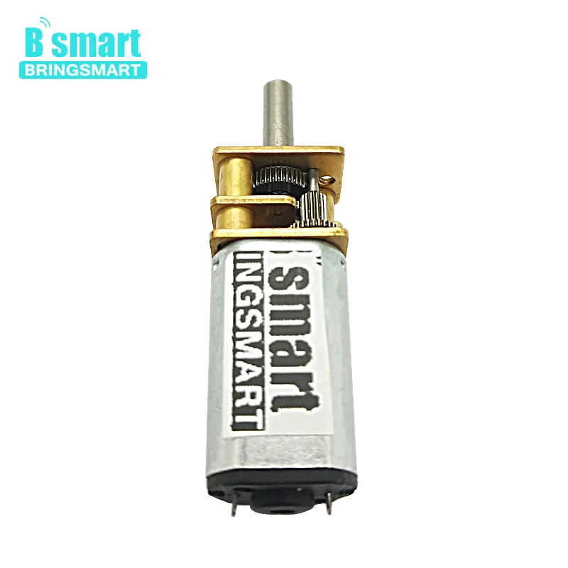 Bringsmart N30 12 мм микро мотор-редуктор 3 мм диаметр вала 3 в 6 в 12 В DC металлическое зубчатое колесо Хобби DIY редуктор двигателя