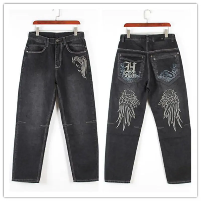 Модные мешковатые Стиль мужские джинсы в стиле &quotхип хоп&quot свободного кроя с