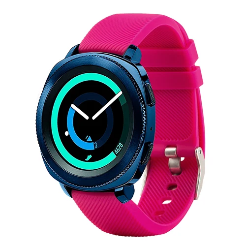 Hot pink Honecumi 20 мм силиконовый ремешок для часов Ремешок для Garmin Vivoactive 3/gear Sport/Garmin 645/Vivomove HR полосы ремешок - Цвет: Hot pink