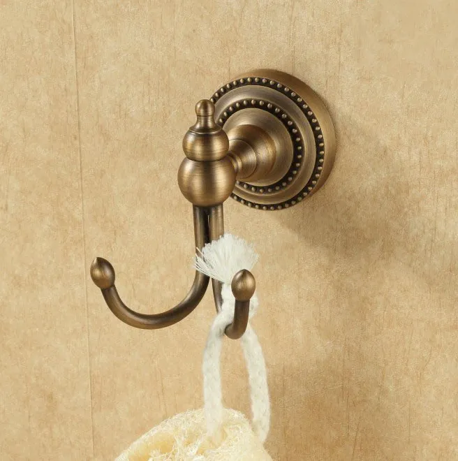 Настенные винтажные Ретро античные латунные крючки для полотенец ванной комнаты