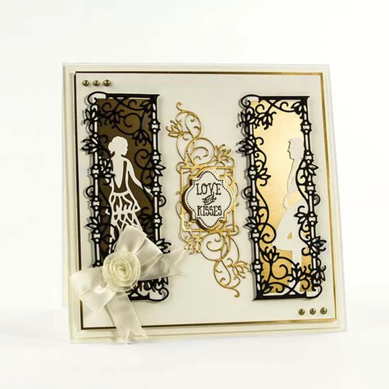 Металлический трафарет человек против стены штамп для вырезания альбом