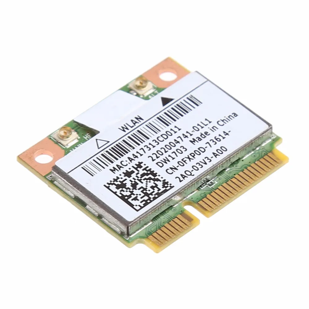 Беспроводная мини карта PCI Express Bluetooth V4.0 Wi Fi для Atheros AR5B225 DELL DW1703 CN 0FXP0D U1JA|Сетевые