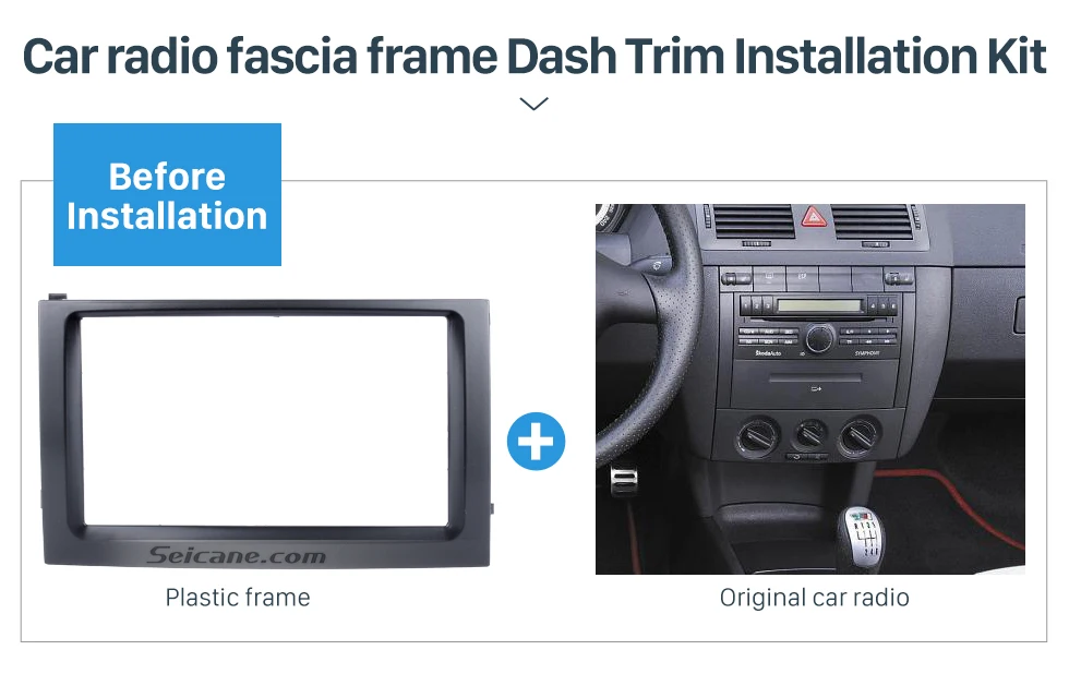 Seicane двойной Din автомобиля gps Радио панель для 2003 2004 2005 2006 Skoda Fabia стерео рамка Лицевая панель отделка Установка